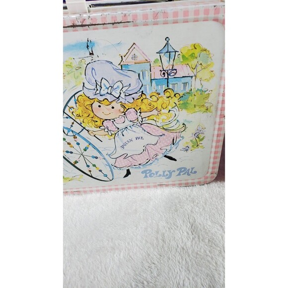 Original Vintage 1974 Polly Pal Classic Character Metal Lunch Box with Thermos - Picture 3 of 16